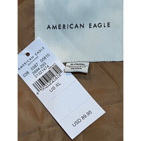 NWT AMERICAN EAGLE Womens Faux Sherpa Jacket XL Brown Beige Tan #214741 - Picture 3 of 4